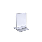 Azar Displays 5" x 4" Vertical/Horizontal T-Strip Acrylic Sign Holder, Clear, 10 Pack (102729)-Used vertically or horizontally depending on what suits best for your needs