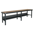 Valleycraft Vari-Tuff Ergonomic Workbenches, 120"W x 48"D, Wood (F87874A6)-120"W x