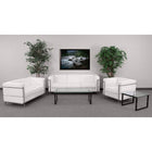 Flash Furniture HERCULES Regal Series Reception Set - Melrose White LeatherSoft-Track Arms