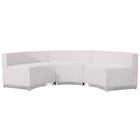 Flash Furniture HERCULES Alon Series Melrose LeatherSoft Reception Configuration, 3 Pieces, White-Contemporary Reception Set