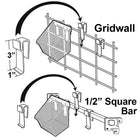 Azar Displays Plastic Gridwall Attachment, 20 Pack (700019)-Gridwall Attachment