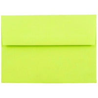 JAM Paper A6 Invitation Envelopes, 4.75 x 6.5, Brite Hue Ultra Lime Green, 100 Pack (52610g)-Ultra lime green