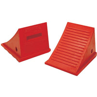 Checkers Industrial Products, General Purpose Wheel Chocks, Polyurethane, Orange, 9" W x 11-1/2" D x 8-1/2" H-Colour: Orange