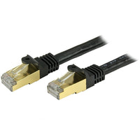 StarTech Cat6a Patch Cable, Shielded (C6ASPAT10BK)-Deliver high-performance 10Gb Ethernet connections free of noise and EMI/RFI interference