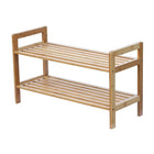 Oceanstar SR1309 2 Tier Bamboo Shoe Rack-Multifunctional as it can also hold accessories and bags
