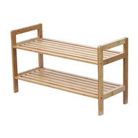Oceanstar SR1309 2 Tier Bamboo Shoe Rack-Multifunctional as it can also hold accessories and bags