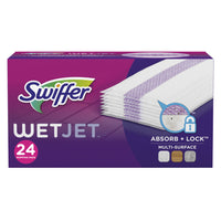Swiffer WetJet Multi Surface Floor Cleaner Spray Mop Pad Refill, 24 Pack-ABSORB + LOCK STRIP helps trap dirt & grime deep in pad so it doesn't get pushed around.