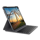 Logitech Slim Folio ProBacklit Bluetooth Keyboard Case for iPad Pro 12.9-inch (3rd and 4th generation) - Graphite-Laptop - like typing with a full row of iOS shortcut keys and media controls you can optimize your productivity without leaving the keyboard
