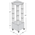 Azar Displays 20"W x 64"H x 20"D Multi-Tower Pegboard Floor Display with Revolving Base. Translucent Purple (700228-PUR)-Overall height is 64"