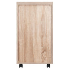 Winsome 18220 Kenner Mobile Storage Cabinet, 1 Drawer, Reclaimed Wood/White Finish-Rolls easily on casters, 2 of which lock