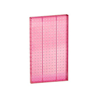 Azar Displays 22" x 13.5" Pegboard 1-Sided Wall Panel, Translucent Pink, 2 Pack-For use with flat surface