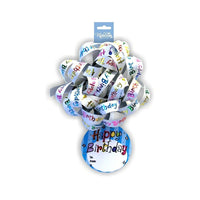 Millbrook Studios Printed Happy Birthday 6" Confetti Bow With Tag, 12 Pack (76025)-6" bow