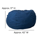 Flash Furniture Oversized Denim Kids Bean Bag Chair-Spot Clean with Damp Cloth