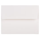 JAM Paper A2 Invitation Envelopes, 4.38 x 5.75, Strathmore Bright White Linen, 250 Pack (66670H)-Bright white via linen recycled envelope