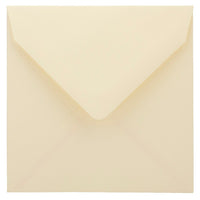 JAM Paper 5 x 5 Square Envelopes, Ivory with V-Flap, 100 Pack (02792256B)-Ivory