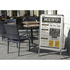 MasterVision Magnetic Wet-Erase A-Frame Sign Board and Poster Holder - 35" x 25" - Aluminum Frame-Ideal for public areas such as conferences, schools, restaurants, sidewalks, and trade shows