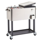 TRINITY 80-Quart Stainless Steel Cooler with Cover (TXK-0806)-Attached bottle opener and cap catcher