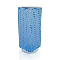 Azar Displays 20" x 8" x 8" 4-Sided Interlocking Pegboard Display, Blue (703385-BLU)-Dimensions: 20"H x 8"W x 8"D