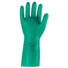 Ansell SAX992 Chemical Resistant Gloves, Nitrile, 15 Mils, 13"L, Green, Size 10, 24 Pack-Length: 13"