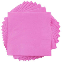 JAM Paper Beverage Napkins - Small - 5" x 5" - Fuchsia Pink - 600 Pack (255621947b)-Fuchsia pink paper cocktail napkins