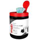 WypAll Power Clean ProScrub Pre-Saturated Wipes - Dual Action Cleaning - 50 Sheets/Canister-One textured side for scrubbing dirt, grime, and grease (great for tool cleaning), one smooth side for wiping dirt off surfaces and hands