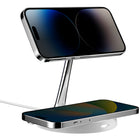 SwitchEasy MagPower 2-in-1 Wireless Charging Stand with MagSafe - White-Made of Polycarbonate and zinc alloy