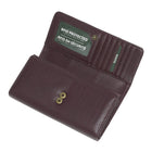 Roots Ladies Pocket Clutch Wallet - Plum-Exterior Slot Pocket