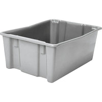 Lewis Bins+ Polylewton Stack-N-Nest Containers, 26.1" x 18.7", Grey, 5 Pack-Injection moulded from high-impact polyolefins