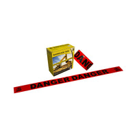 Wasip Barricade Tape - Danger - 3" x 1000ft - Red-Barricade tape is used by police, firefighters, construction crews, emergency response personnel, and also for personal use to provide warnings of physical hazards or dangerous situations