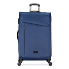 Club Rochelier 3-Piece Softside Luggage Set - Navy & Yellow-Interior: Security cross straps, Interior Zip compartment, Interior Mesh pocket