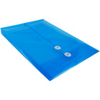 JAM Paper Plastic Envelopes with Button and String Tie Closure, Legal Open End, 9.75 x 14.5, Blue Poly, 12 Pack (119B1BU)-Envelopes can be used for storing everything from receipts and index cards to large files and brochures