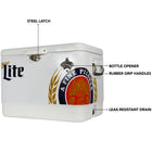 Miller Lite Ice Chest Cooler with Bottle Opener - 51 L (54 qt) - 85 Cans-Durable rustproof steel-belted exterior