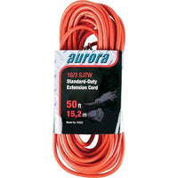 Aurora Tools Indoor/Outdoor Extension Cords, Standard-Duty, 50'-Designed for light industrial, contractor and home use