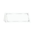 St. James Embassy Place Cards - 1-3/4 x 4-1/4" - Laser/Inkjet Printable - White - Silver Foil - 60 Pack-Place Cards are an elegant welcome to your guests and a discreet way to arrange seating