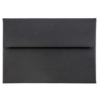 JAM Paper 4bar A1 Envelopes, 3.63 x 5 1/8, Black Linen Recycled, 1000 Pack (900919196B)-Black