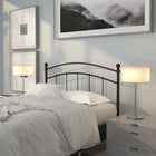 Flash Furniture Woodstock Decorative Black Metal Full Size Headboard-Adjustable Bed Rail Slots