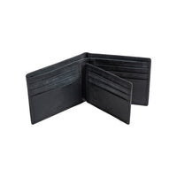 Champs Hunter Leather RFID Blocking Centre-Wing Wallet in Gift Box -  Black-Genuine leather, black