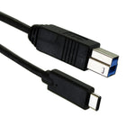BlueDiamond USB 3.0 C Male to B Male Cable, 3 ft (80122)-New reversible Type C connector plugs in the first time, every time!