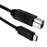 BlueDiamond USB 3.0 C Male to B Male Cable, 3 ft (80122)-New reversible Type C connector plugs in the first time, every time!