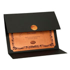 St. James Elite Medallion Fold Certificate Holders, Black Linen with Copper Medallion, 5 Pack-80 lb black linen cover