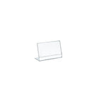 Azar Displays Horizontal Slanted, L-Shape Acrylic Sign Holder, 6" x 5", 10 Pack (112725)-Sign holder
