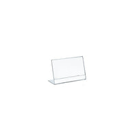 Azar Displays Horizontal Slanted, L-Shape Acrylic Sign Holder, 6" x 5", 10 Pack (112725)-Sign holder
