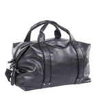 Valentino Duffle Bag in PU, Black-Top zip
