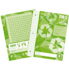 Geo 100% Recycled & Recyclable Quad Note Book - 40 Pages-100% recycled