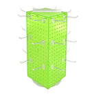 Azar Interlock Peg Tower with Revolving Base and Hooks - 8" x 8" x 20" - Green-Sold in multiples of: 1