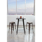 OSP Designs 30" Metal Barstool, Gunmetal, 4 Pack-Fully Assembled