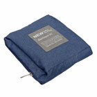 Nicci Foldable Backpack - Dark Blue-External front pocket slips easily over the retractable handle of most luggage cases