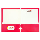 JAM Paper 2 Pocket Laminated Glossy 3 Hole Punched School Folders, Fuchsia Hot Pink, 25 Pack-Capacity: 200 sheets