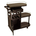 Winsome Entertainment Cart, Glass Rack, Cabinet, Drawer, Espresso-3 open shelves for serving and storage