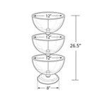 Azar 3-Tier Bowl Display, 12" (720312)-Polycarbonate & Metal